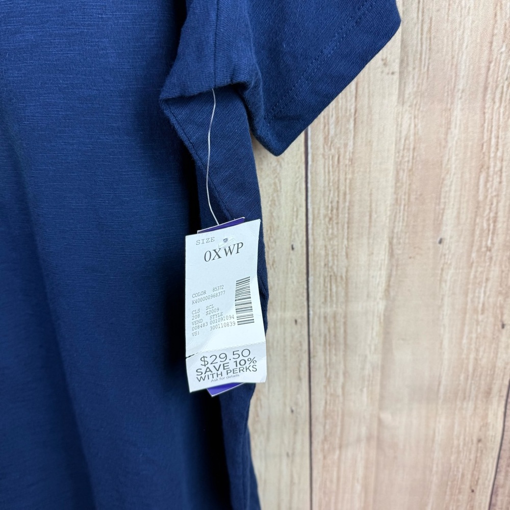 Catherines Navy Coconut Drink Tee Petite - Picture 5 of 7
